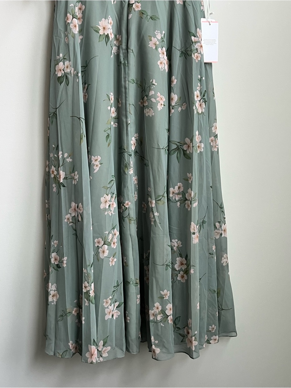 NWT JJ's House Cesia Green Floral Chiffon Ruffle Maxi Dress Special Event 16W - Picture 16 of 16